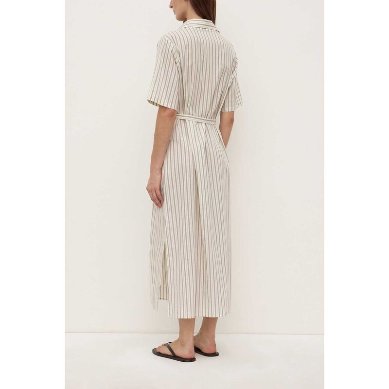Assembly Label Ria Stripe Midi Shirt Dress Cream/Smoke image number 1